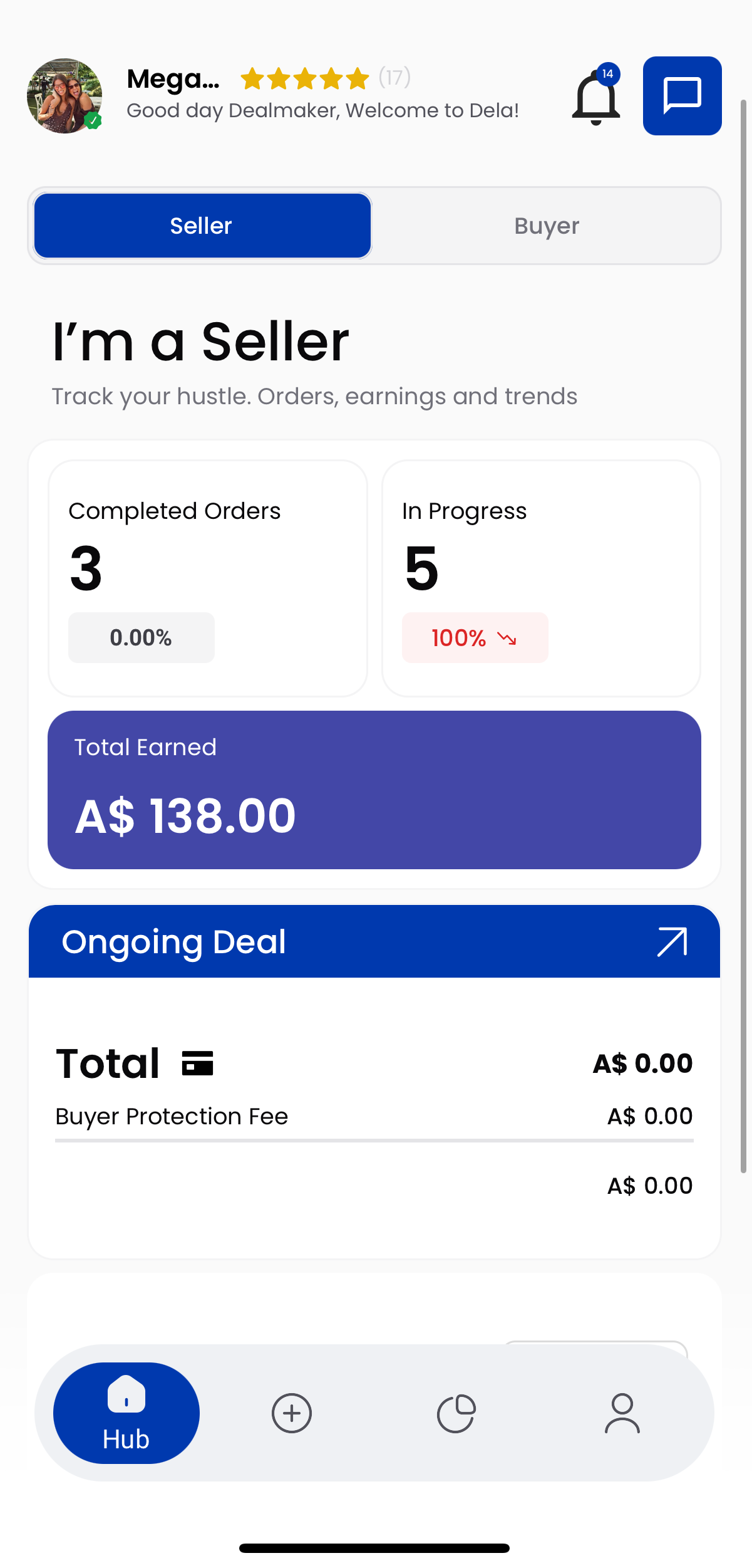 Track your hustle dashboard