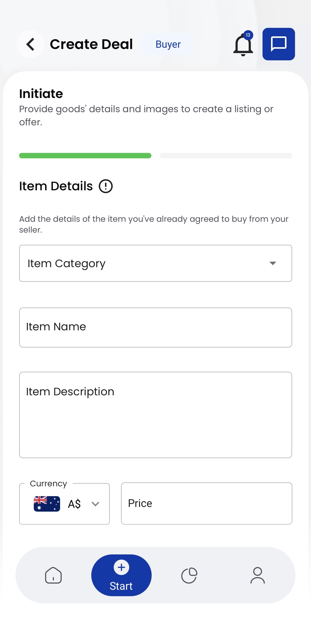 Create a deal
